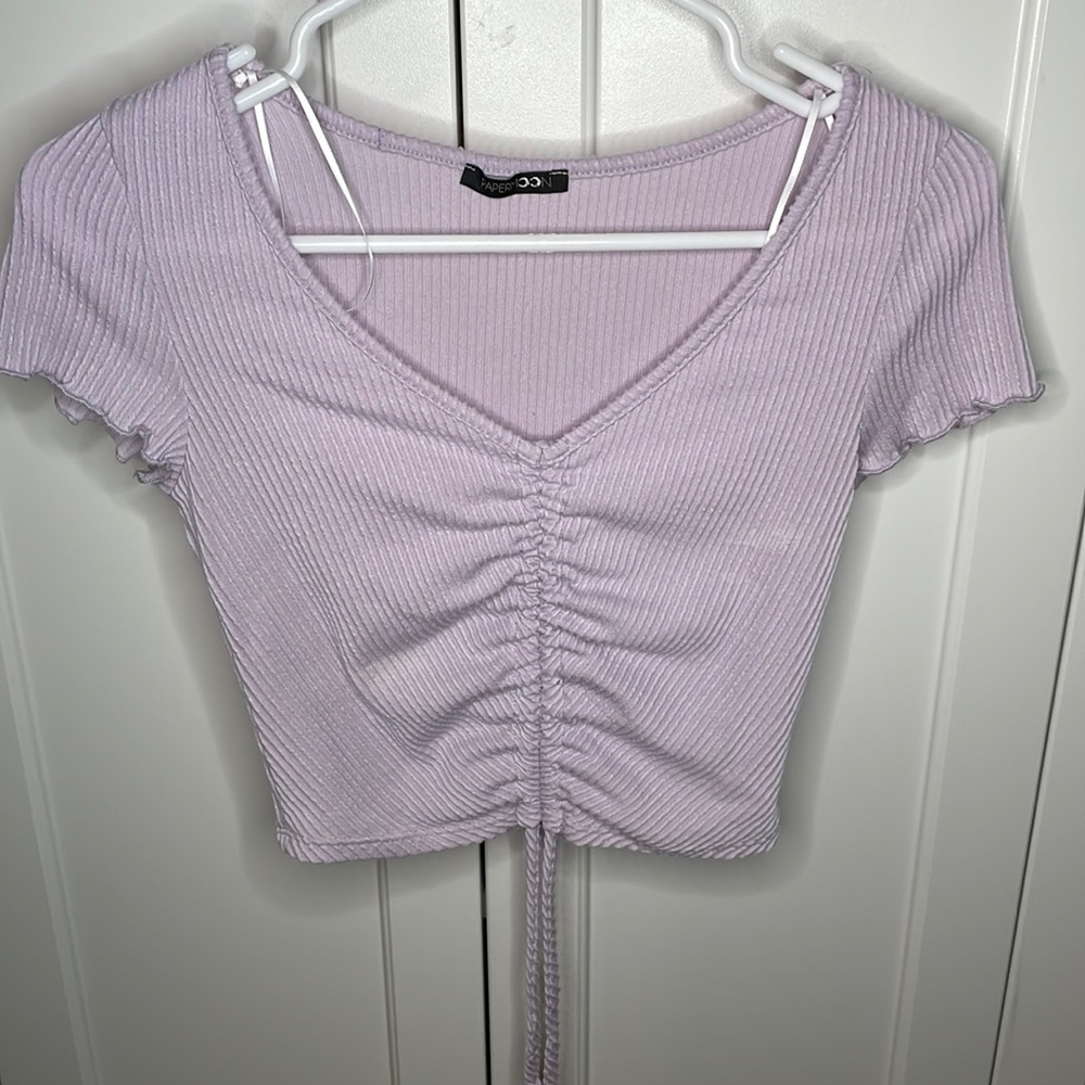 purple shirt